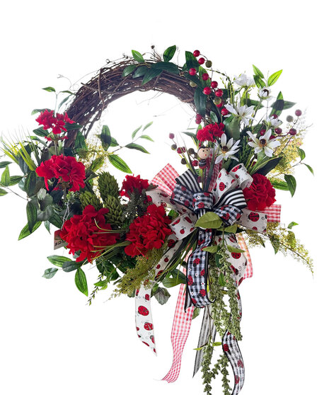 Ladybug Wreath